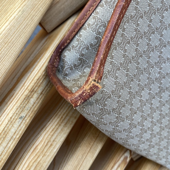 Celine coated canvas clutch monogram tan E - Picture 3 of 9